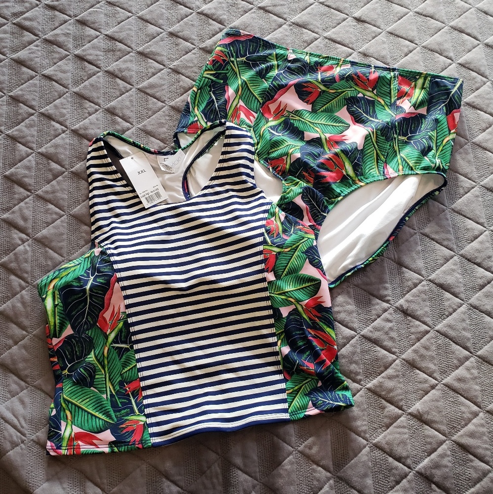 NWT Lime Rick Jungle High Waisted Set